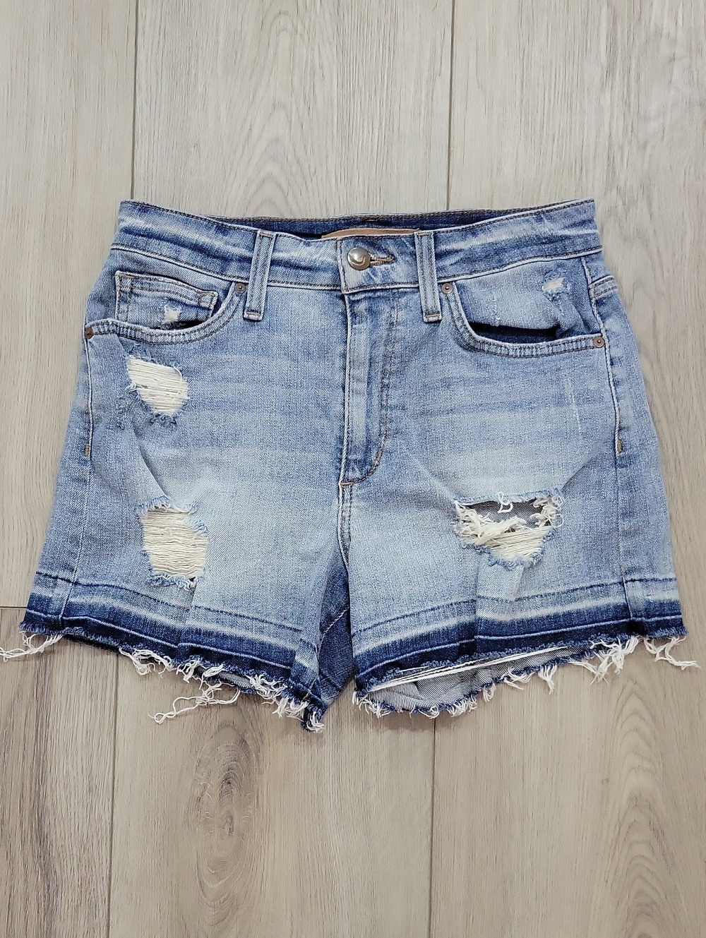 Joe's Jeans Light Blue Distressed Denim Cutoff Shorts